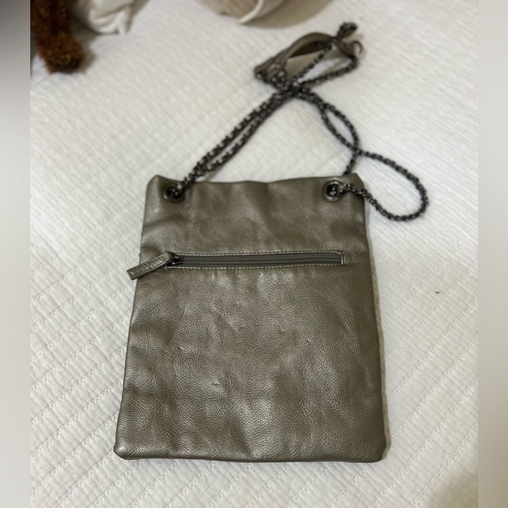 Vintage Yaumi K vegan leather crossbody handbag with crystals - Picture 5 of 14